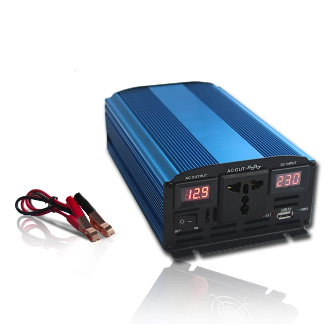 12 Volt DC TO 110 Volt 220 Volt AC Off-Grid Solar System full power 60 Hz Pure Sine Wave Car Power Inverter 300 watt 600 watt