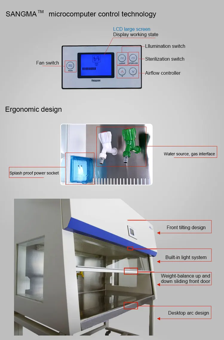 
Popular Mini Horizontal airflow hood lab cleaning equipment 