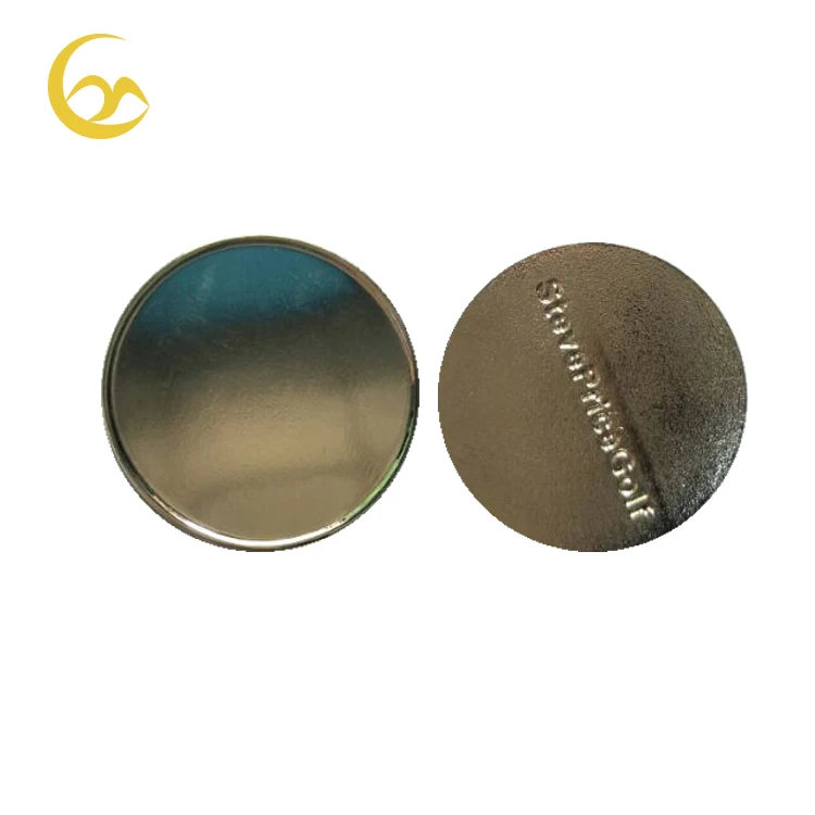 Custom logo blank empty ball marker golf domed sticker ball marker