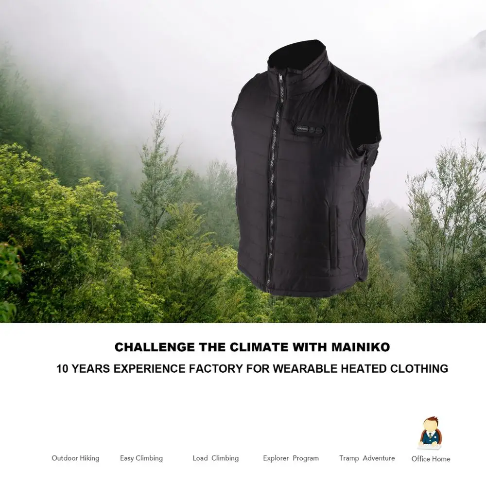 Lightweight Outdoor Adjustable 5V USB Operated Heating Vest Waistcoat for Women or Men