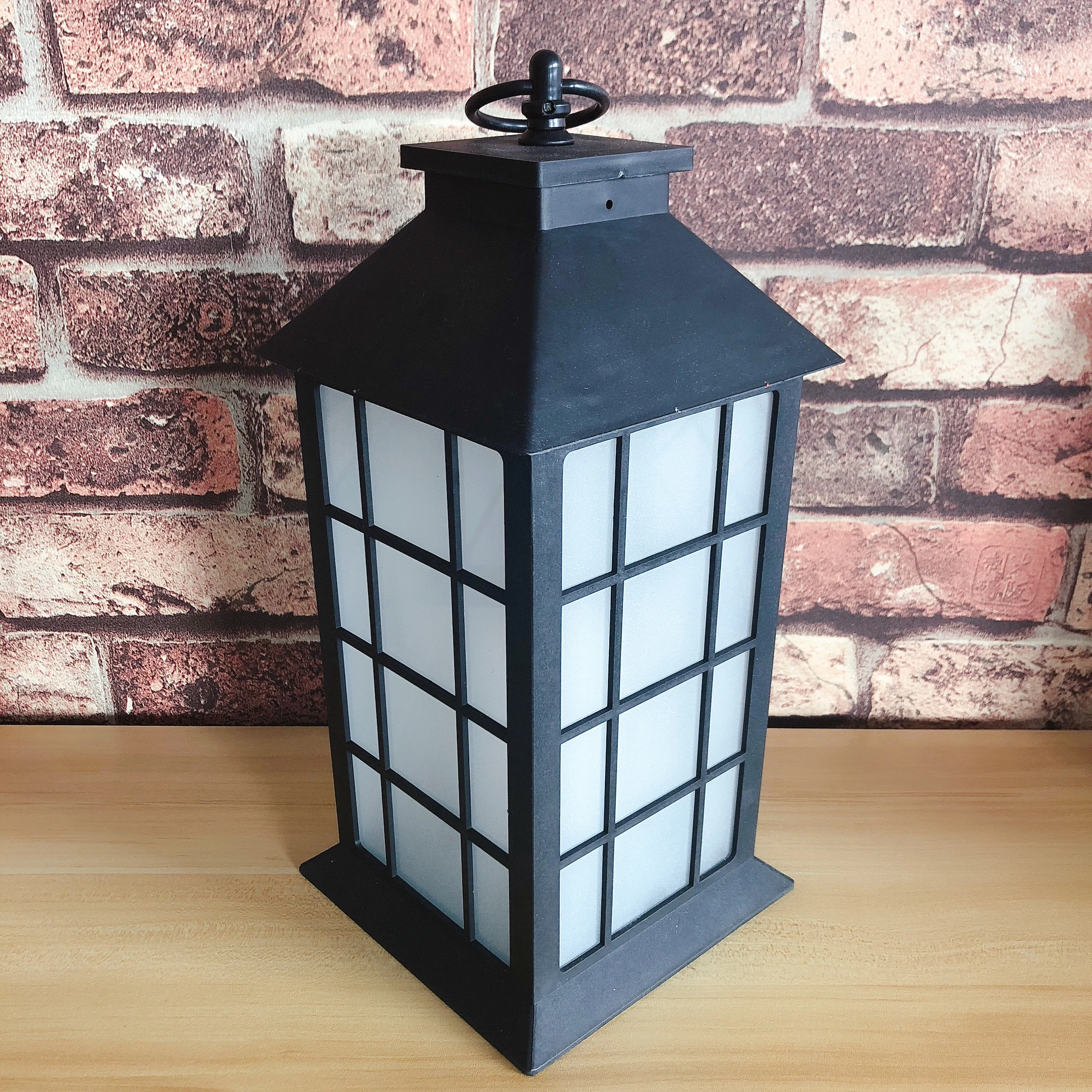 
plastic indoor and outdoor decorative tabled and hanging fire dancing flame led lantern 