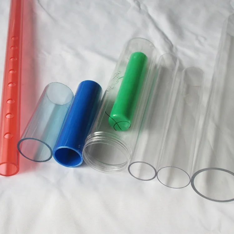 Clear Acrylic Tube Colorful Plastic Tube with caps Packaging Tubing