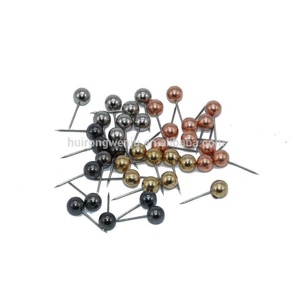 
Wholesale 20mm Length metal rose gold Thumb tack ball head World Map Pin 