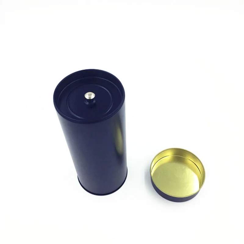 round tin box with inner lid packing box for tea