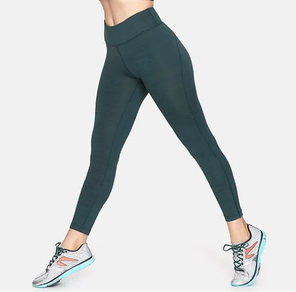 High waisted basic design inner key pocket leggings sport fitness manufacturer