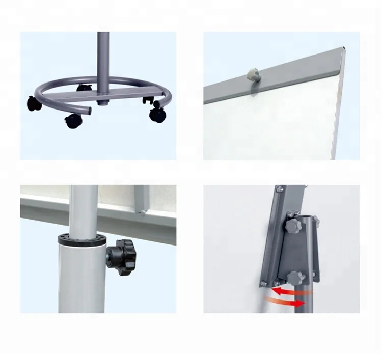 LENAN cheap price height adjustable white board flip chart stand office mobile magnetic whiteboard flipchart