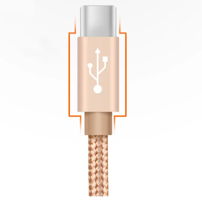 
2019 Amazon Aluminum Alloy Nylon Braid 1 Meter USB 3.0 Type C Charge and Data Cable for Android Phones 