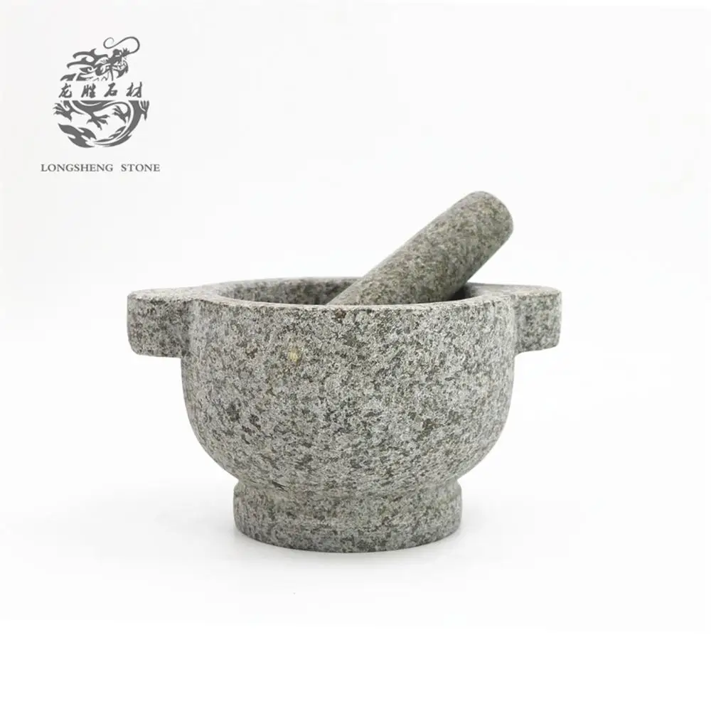 8-in natural granite mortars and pestles stone pound bowl 20*12 cm crusher for spices
