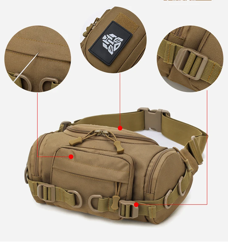 
Hiking Waist Bag Military Fanny Pack Belt Pouch Tactical Waist Pouch 