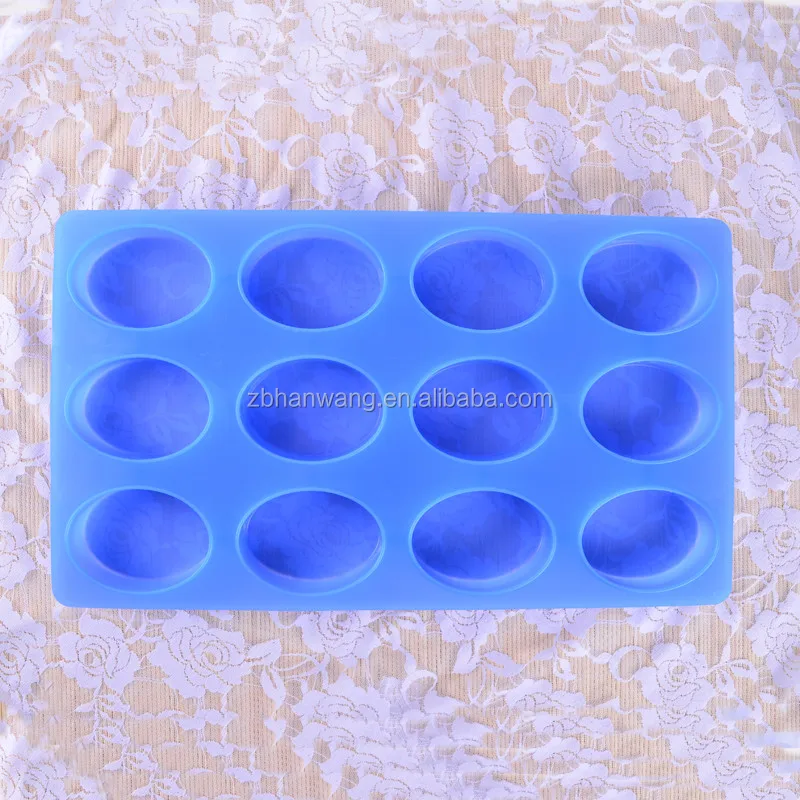 B0256 Multi Cavity Oval Shape Soap Silicone Molds
