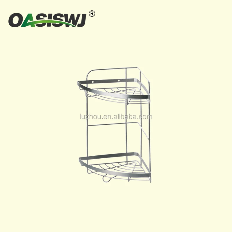 
2-tier bath shelf bathroom corner rack 