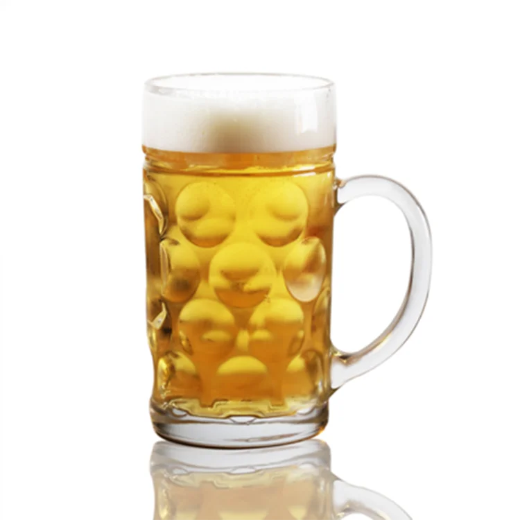 1l beer mug glass 1 liter german  mug glass with handles