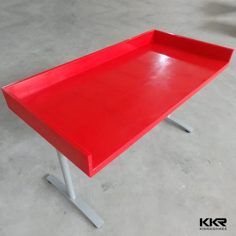 Solid surface cafeteria table and chair, food court chairs tables