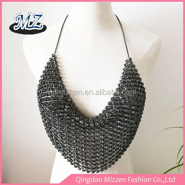 Latest design gold color body chain jewelry sexy big rhinestone women body chain bra