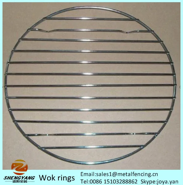 
Eco-friendly round cooking ware steaning rack stands stainless steel sturdy steamer racks steel wire wok rings 