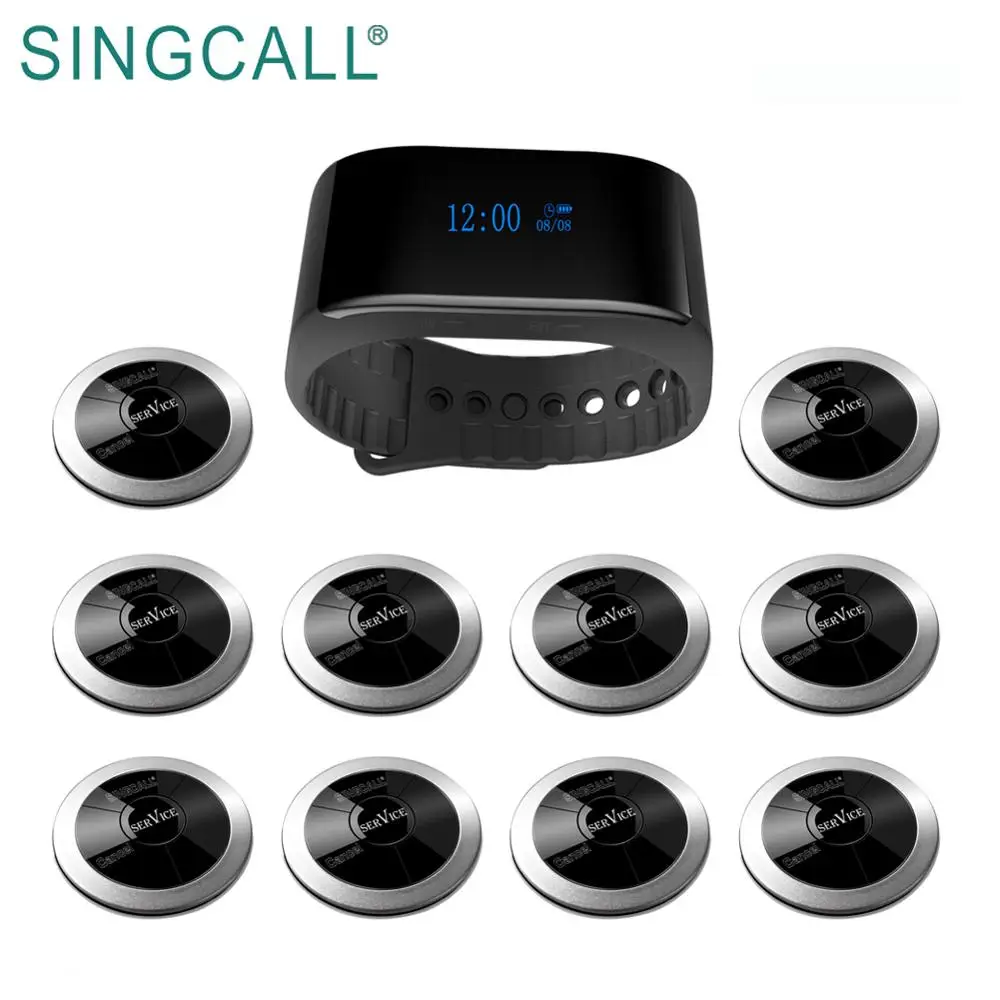  SINGCALL клиентский звонок пейджер для официанта Настольная Беспроводная система вызова