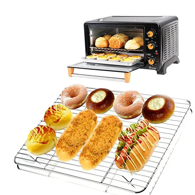 Stainless Steel Baking Pan Cookie Tray Baking Sheet With Cooling Rack Set