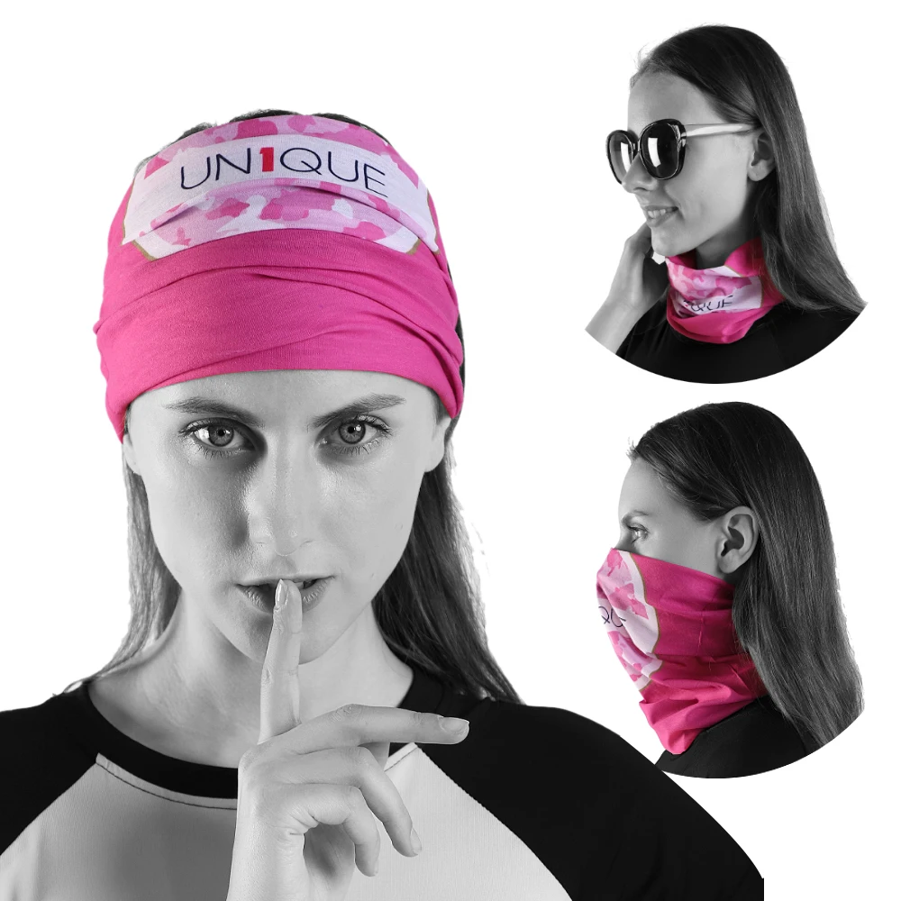 Fast Dispatch neck tubular camouflage bandana with custom logo