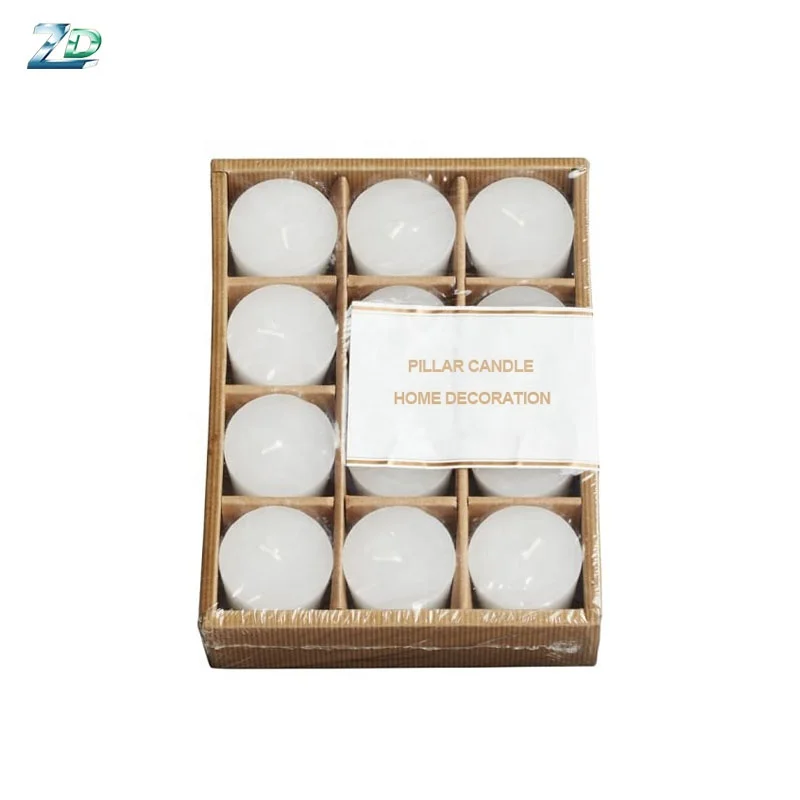 
Hot sell white pillar shape paraffin wax material large fat unscented church pillar candle 