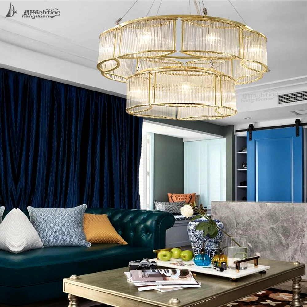 Современные E14 люстра кристаллы кулон освещение для гостиниц