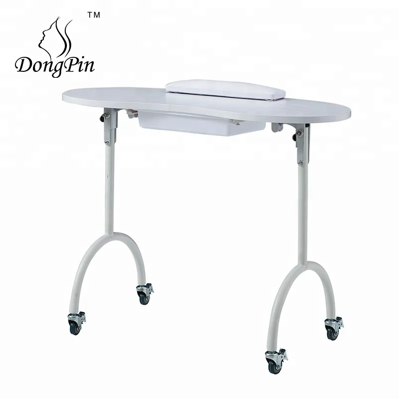 Folding manicure and nail polish table portable salon furniture set