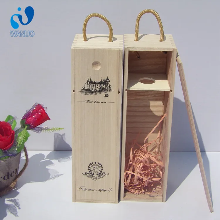 Popular Low Moq Sliding Cover Custom Storage Wooden Wine Gift Box