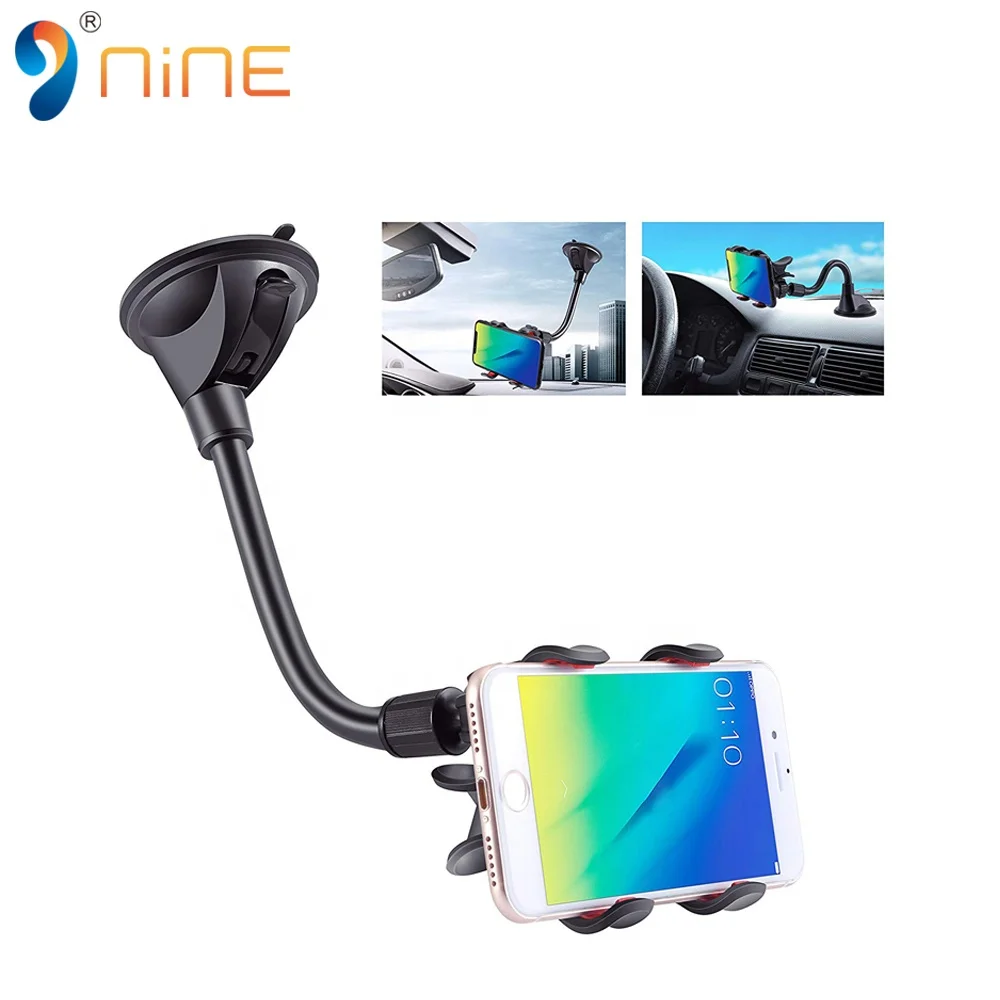360 degree rotating gooseneck suction cup car windshield mount cell phone holder air vent phone holder