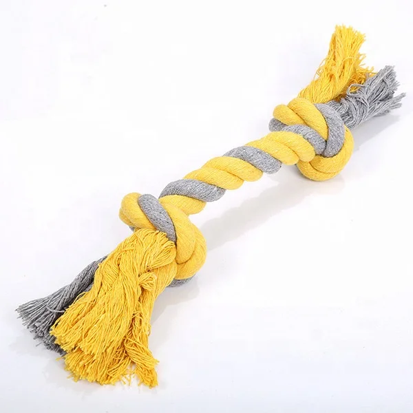 Extra Durable Interactive Pet Chewing Bite Toy LOW MOQ Cheap Activity TPR String Cotton Blend Knot Rope Puppy Pet Dog Toy Chew