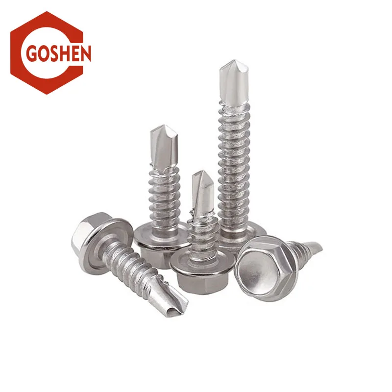 
 Дюймовые самосверлильные винты из нержавеющей стали с шестигранной головкой самосверлильные винты  