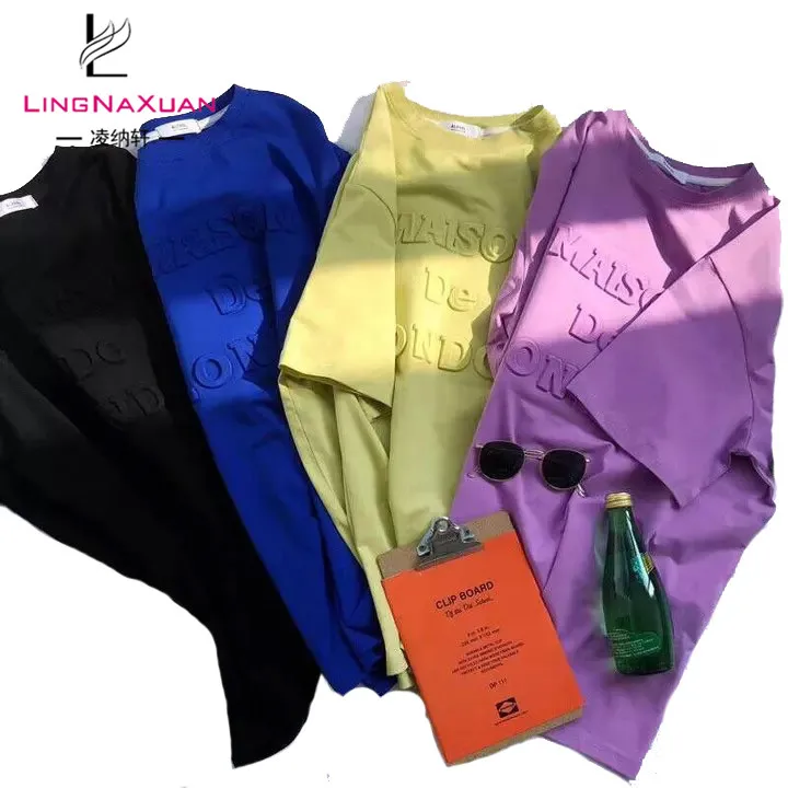 
latest design purple cotton basic t-shirt for women 