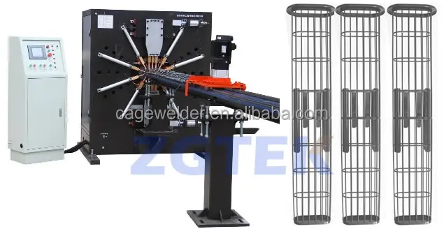 Dust collector cage making welding machine
