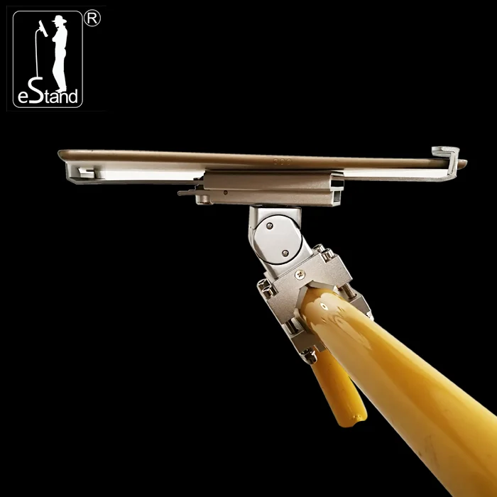 eStand 24008Q Handcart Clamp Bracket 7-11 inch Adjustable 360 Degree Rotating Metal Secured Tablet Pc Stand Holder