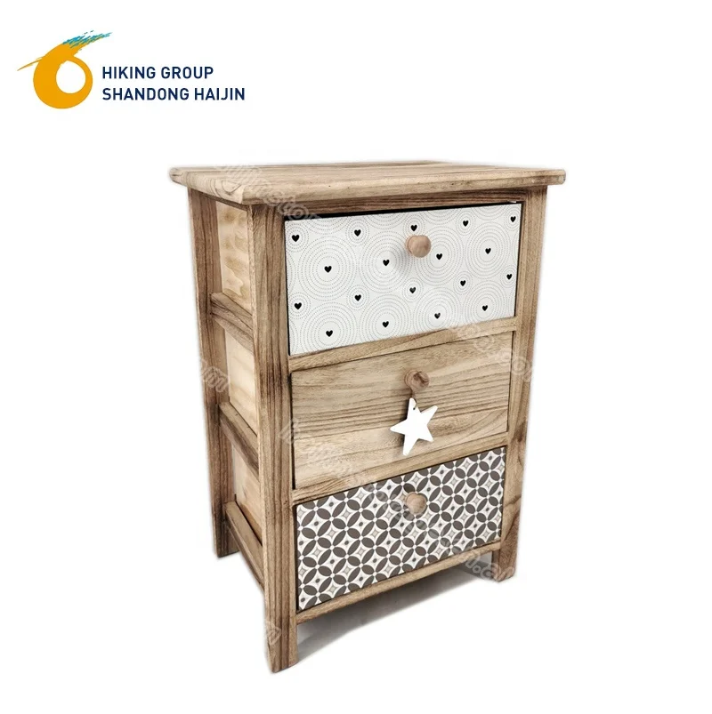 Drawer Storage Cabinet Paulownia Wood Cabinet For Living Room Or Corner Place With Drawer Wood Grain