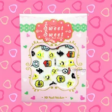 1PC Beauty Cartoon SpongeBob Nail Stickers Water Transfer Nail Decals SquarePants Designs HCML 011 Children Xmas