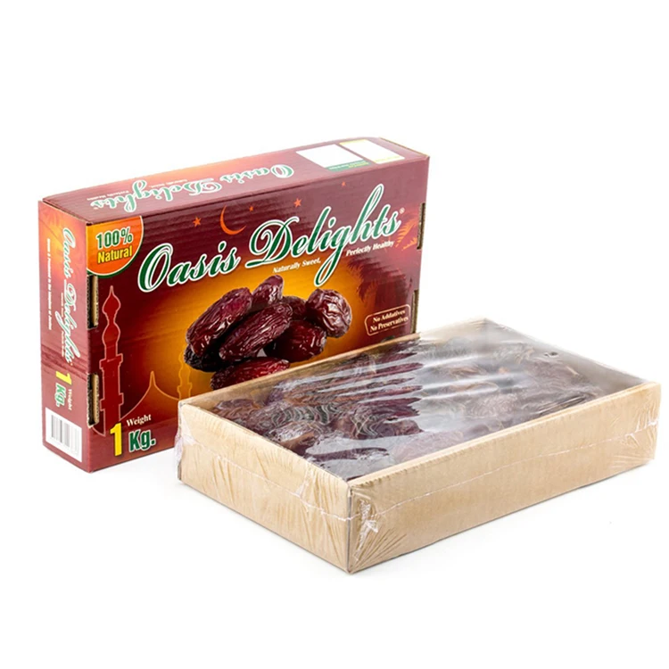Wholesale Rectangle Dates Fruit Packing Shipping Box Custom Printed Paper Packaging Gift Dates Box