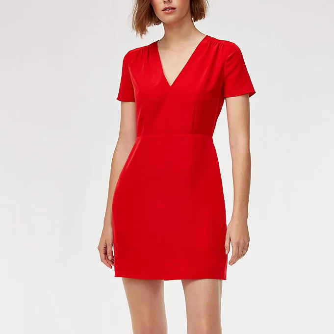 New Arrivals Fashion Lady Clothing Bandage Dress Chiffon Party Dress Spring Sexy Mini Women Casual Red Club Dresses