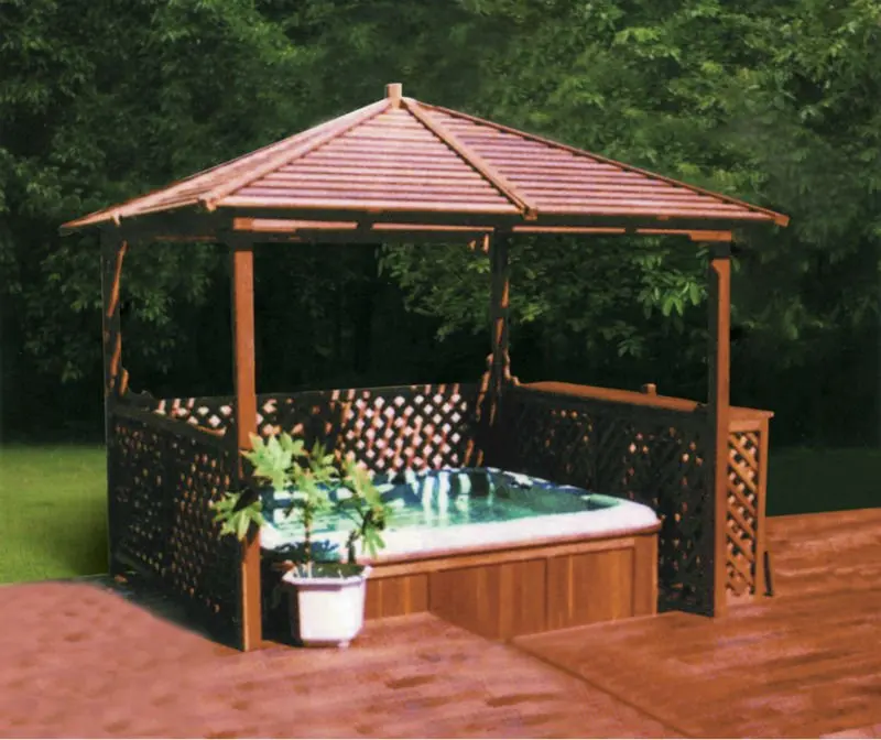 Monalisa PS wood arber/gazebo with bar tender and stools M-905