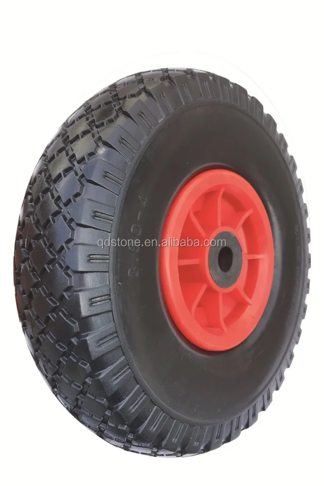 PLASTIC RIM 10 Inch 3.00-4 PU Foam Wheels for Toy Cars Hand Truck