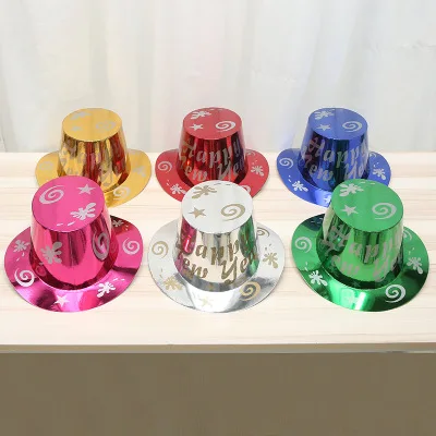 Красная Зеленая Рождественская шапка, шапка для новогодней вечеринки, декоративная бумажная шапка для Хэллоуина, реквизит для костюма