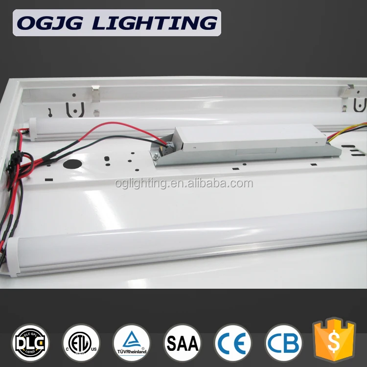 5 years warranty etl dlc office recessed school steel housing ceiling grid lighting fixture classroom led grille light