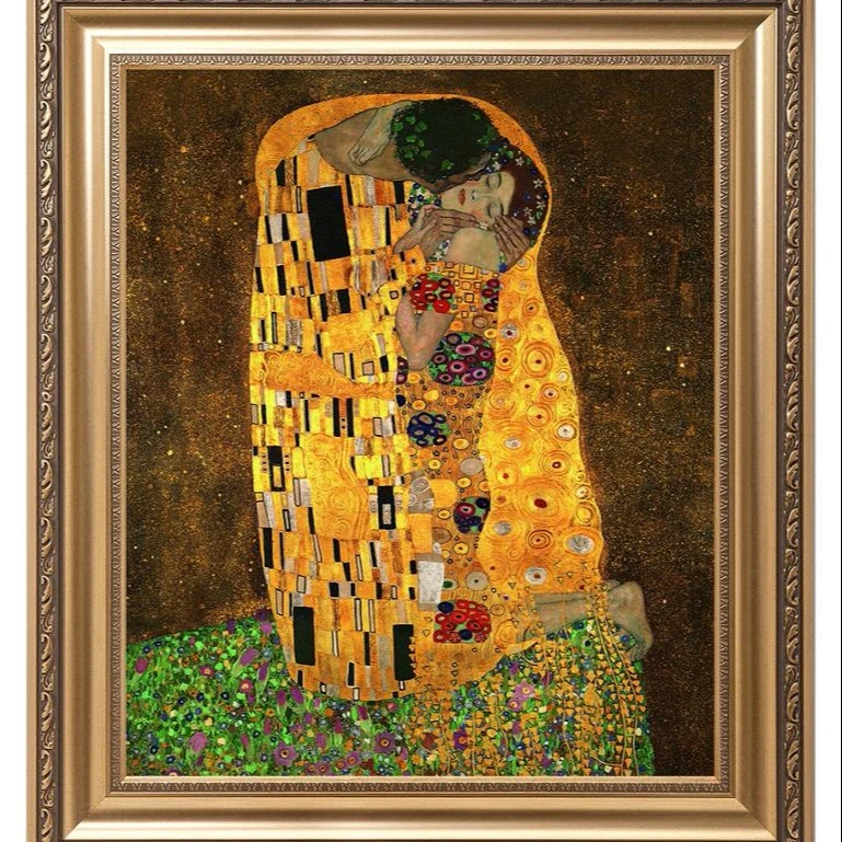 The kiss Gustav Klimt fine art painting reproduction Wall handmade art oil canvas painting