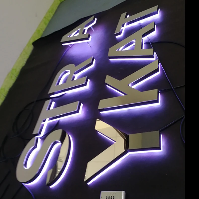 Outdoor advertising big channel rgb changeable led letters 3d sign /used lighted sign letters