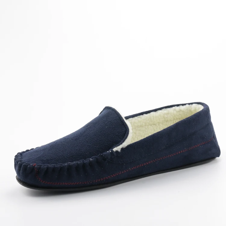 Дешевые Удобные мокасины; Зимняя домашняя обувь; Лоферы; Повседневные замшевые мокасины на плоской подошве для мужчин