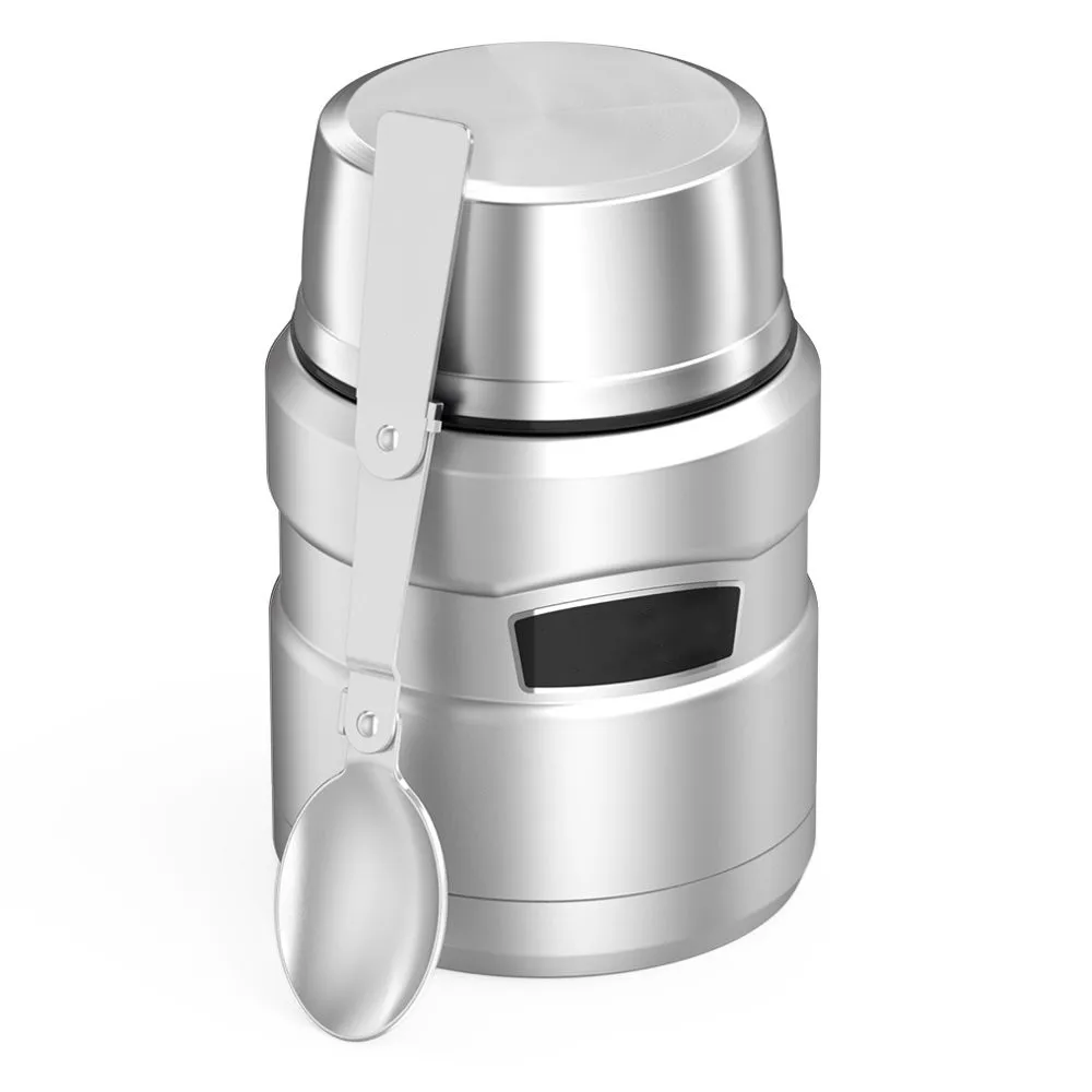 16 унций с двойными стенками вакуумной изоляцией из нержавеющей стали 304 пищевой супа из нержавеющей стали термос для еды сосуд с складной ложка