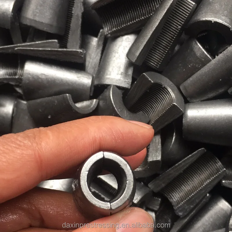 1270 Factory Prestressing Steel Strand anchorage jaw wedges with two chips