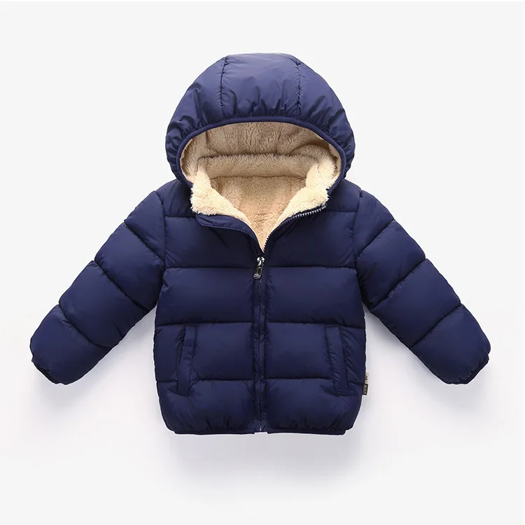 
casual infant winter thick jacket fashion baby warm hoodie jacket winter warm 