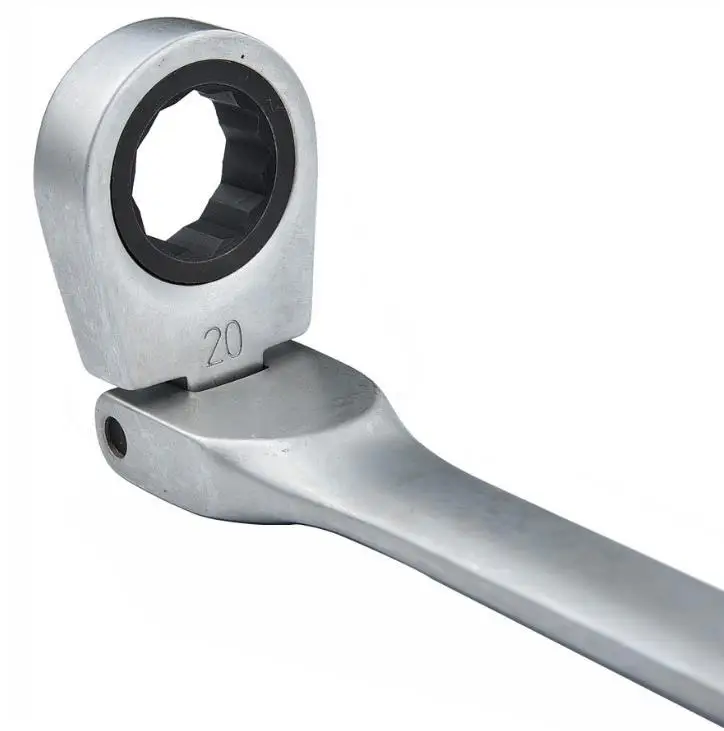 Movable Head Ratchet Spanner Wrench Flexible Head Tool Automotive Repair Adjustable Wrench