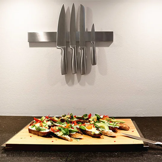 
Magnetic Knife Holder -16 Inch Stainless Steel Magnetic Knife Strip with Multi-Purpose Functionality 