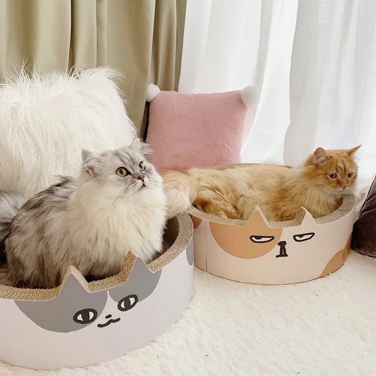 Round cat scratcher corrugated cat bed cat cage indoor
