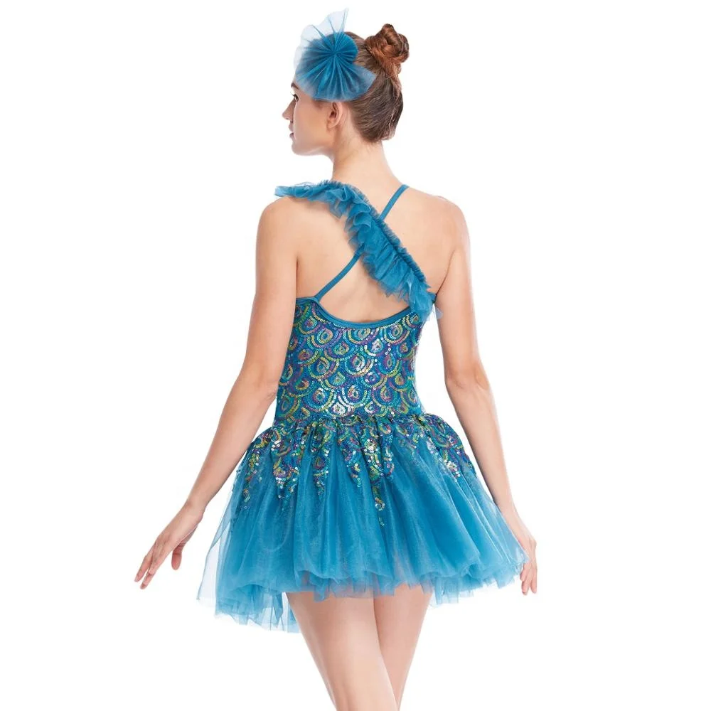 Romantic Theme Peacock Sequins Ballet Costume Tutu Dress Performance Wear Whole Sell Tutus Dresses